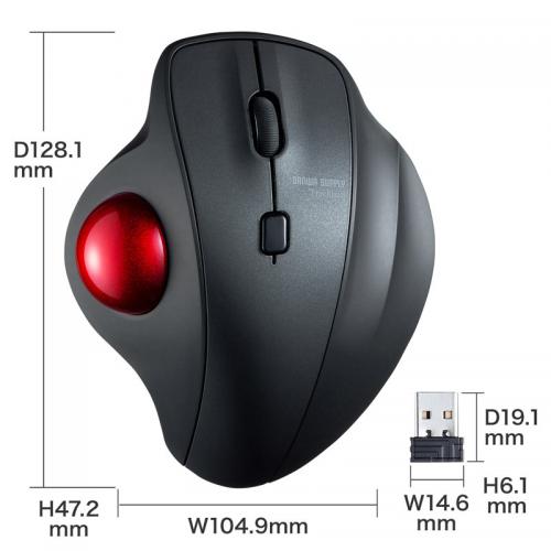 Ma Wtb129bk レビュー トラックボールマウス ワイヤレス エルゴノミクス 静音 親指 3ボタン サンワサプライ製 メモリダイレクト