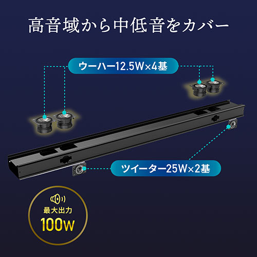 アウトレット】サウンドバー Bluetooth対応 200W出力 ワイヤレス