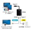 【アウトレット】USB Type C-HDMI変換アダプタ 4K/60Hz HDR対応 PD100W  iPad Pro Air Nintendo Switch 有機ELモデル対応 ブラック