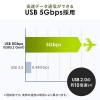 【アウトレット】USBメモリ 16GB USB A USB Type-C デュアルコネクタ USB 5Gbps スイング式 ネックストラップ付き