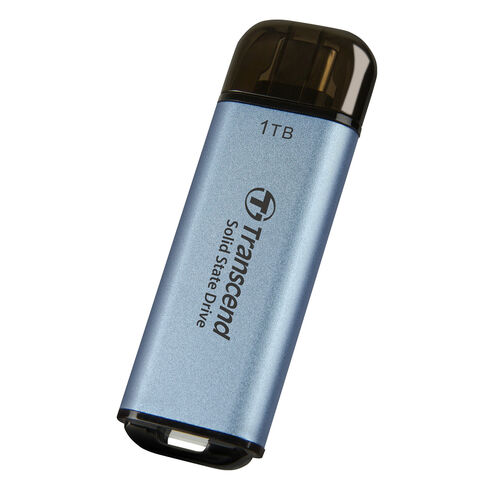 Transcend スティック型SSD 1TB USB Type-C USB 10Gbps USB3.2 Gen2 スカイブルー ESD300