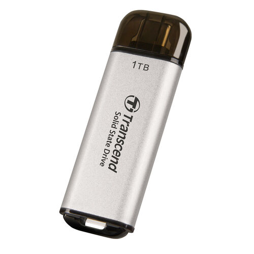 Transcend スティック型SSD 1TB USB Type-C USB 10Gbps USB3.2 Gen2 シルバー ESD300