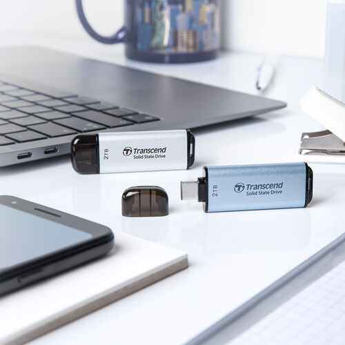Transcend スティック型SSD 2TB USB Type-C USB 10Gbps USB3.2 Gen2