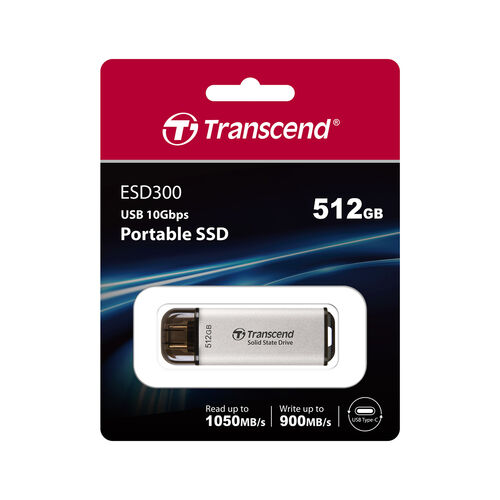 Transcend スティック型SSD 512GB USB Type-C USB 10Gbps USB3.2 Gen2