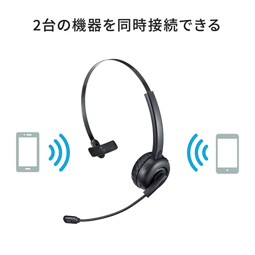 Bluetooth ヘッドセット 片耳 マイク ミュート機能 充電台付 スタンド