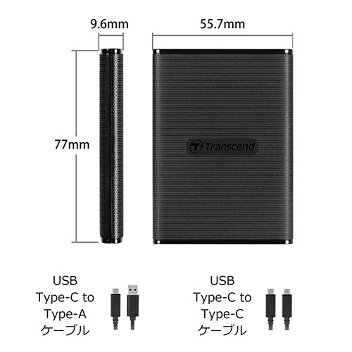 Transcend ESD270C ポータブルSSD 250GB TS250GESD270C