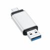 USBメモリ 64GB USB 5Gbps USB A USB-Cコネクタ キャップ式 ホワイト