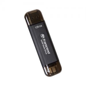 スティックSSD 128GB USB3.2 Gen2 USB A USB-C ブラック Transcend ESD310