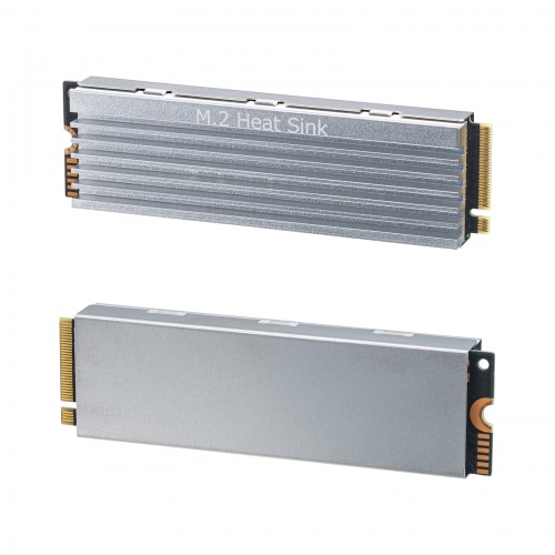 M.2 SSD用ヒートシンク 両面実装対応 シルバー【メモリダイレクト】