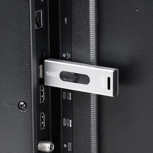 スティック型SSD 2TB USB3.2 Gen2 USB A スライド式コネクタ