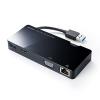 USB3.0ドッキングステーション(ディスプレイ接続・HDMI/VGA・USBハブ/1ポート・ギガビット対応/有線LAN・Windows専用)