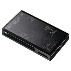 【アウトレット】USB2.0 カードリーダー ブラック サンワサプライ製