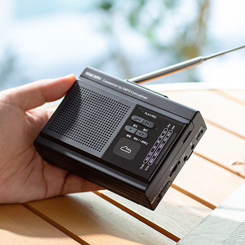 ラジオ付き カセットテープ変換プレーヤー パソコン不要 microSD保存