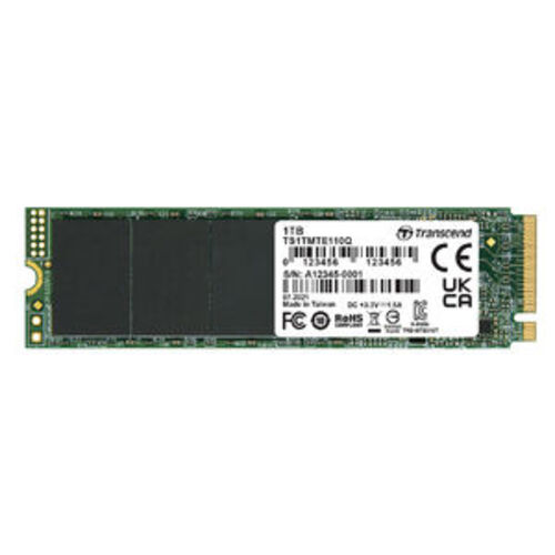 Transcend M.2 SSD 1TB PCIe Gen3 ×4 NVMe 1.3準拠 3D NAND TS1TMTE110Q