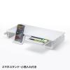 【アウトレット】USB Type-C接続ハブ付き机上ラック(ホワイト)