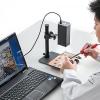 デジタル顕微鏡 USB接続 倍率280倍 オートフォーカス 遠距離撮影 レンズ角度調整可能