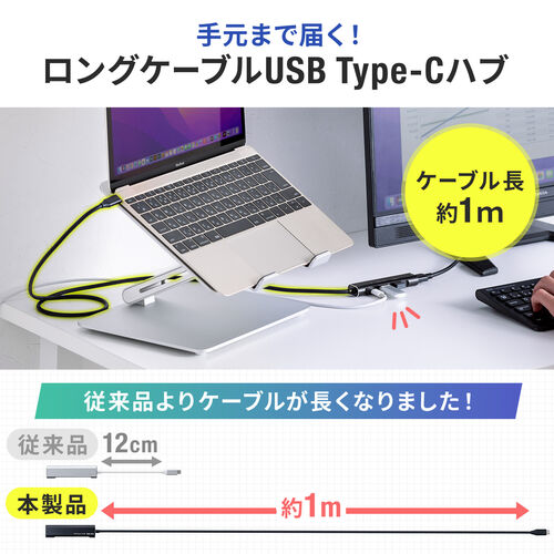 USB Type-C ドッキングステーション 4K対応 4in1 HDMI USB Type-C USB3.2 USB2.0 ケーブル1m