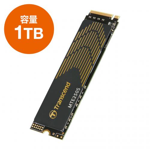 Transcend M.2 SSD 1TB PCIe Gen4×4 NVMe 1.4準拠 3D NAND TS1TMTE250S