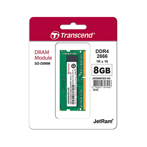 ノートPC用メモリ 8GB (8GB×1枚) DDR4-2666 PC4-21300 SO-DIMM Transcend