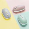 充電式マウス Bluetoothマウス フラットマウス 静音マウス マルチペアリング 3ボタン ブルーLED ピンク