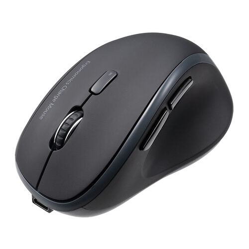 【アウトレット】ワイヤレス充電マウス Qi対応 Bluetooth 2.4GHzワイヤレス 5ボタン ブルーLEDセンサー ブラック