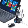【アウトレット】USB3.0ハブ 2ポート バスパワー LANポート付 SurfacePro6対応 ブラック サンワサプライ製