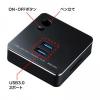 【アウトレット】USB3.0ハブ 2ポート バスパワー LANポート付 SurfacePro6対応 ブラック サンワサプライ製