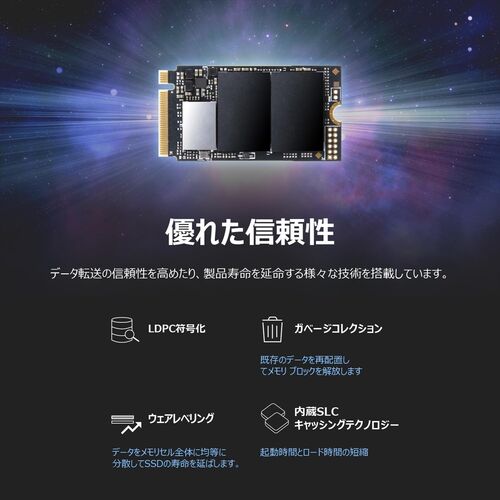 M.2 SSD 256GB NVMe PCIe Gen4×4 Type 2242 Read 3300MB/s SLC