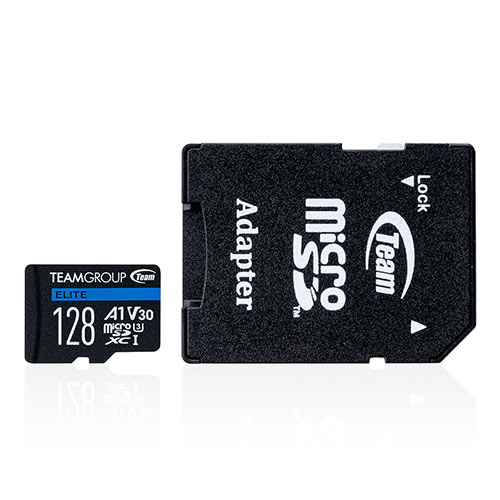 microSDXCカード 128GB UHS-I U3 V30 SDカード変換アダプタ付き Nintendo Switch対応  Team製【メモリダイレクト】