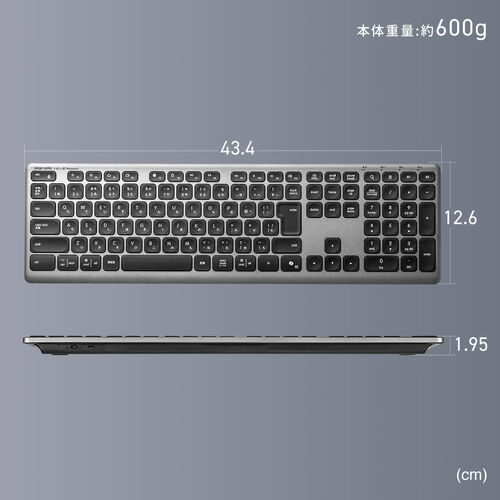 ワイヤレスキーボード Bluetooth&専用レシーバー接続 JIS配列 テンキー
