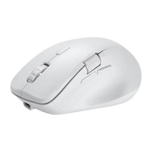 【アウトレット】横スクロール Bluetoothマウス サイドホイール搭載 マルチペアリング 充電式 静音 ホワイト