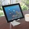 【アウトレット】iPad・タブレット縦置きスタンド アルミ 横置き対応 シルバー