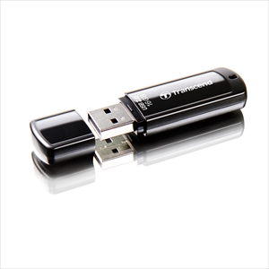 USBメモリ 16GB USB2.0 ブラック JetFlash350 Transcend製