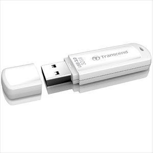 USBメモリ 32GB USB3.1 Gen1 ホワイト JetFlash730 Transcend製