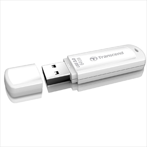 USBメモリ 64GB USB3.1 Gen1 ホワイト JetFlash730 Transcend製